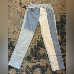 blue / white mom jeans! they are size 26